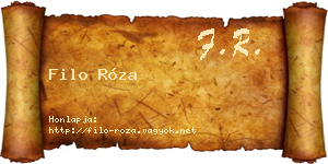 Filo Róza névjegykártya