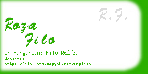 roza filo business card